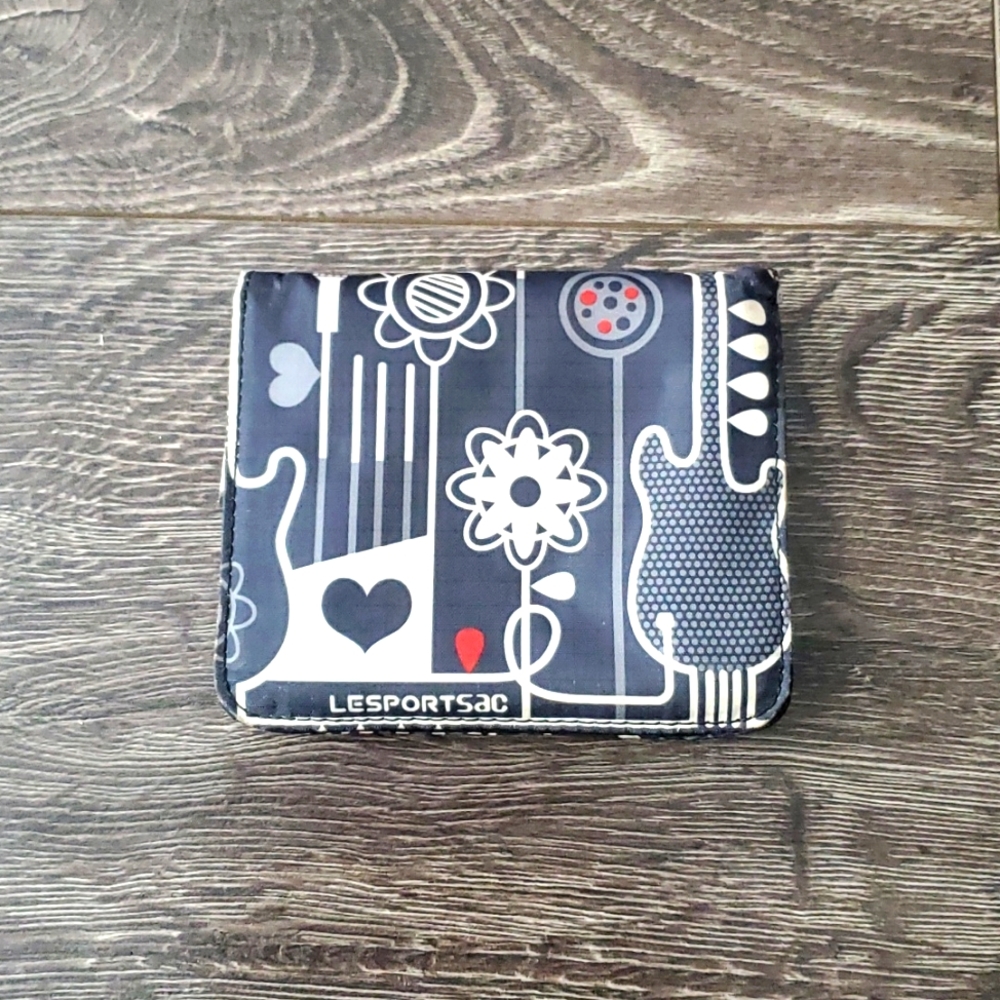 LeSportsac Wallet - Music Guitar & Microphone Print